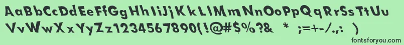 Sparrow Font – Black Fonts on Green Background