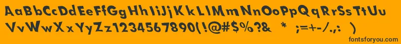 Sparrow Font – Black Fonts on Orange Background