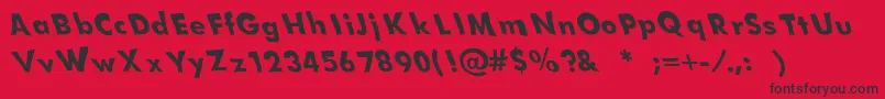 Sparrow Font – Black Fonts on Red Background