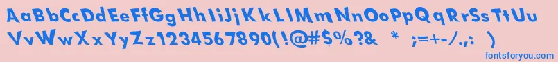 Sparrow Font – Blue Fonts on Pink Background