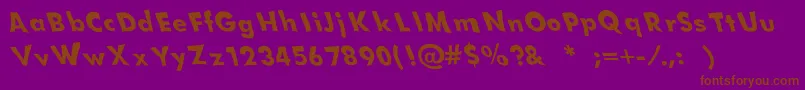 Sparrow-fontti – ruskeat fontit violetilla taustalla