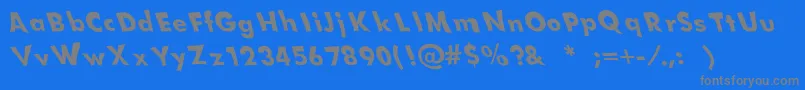 Sparrow Font – Gray Fonts on Blue Background
