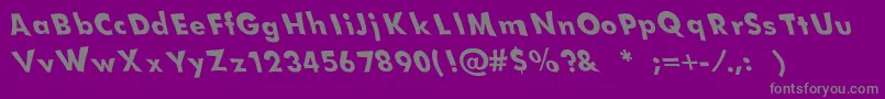 フォントSparrow – 紫の背景に灰色の文字