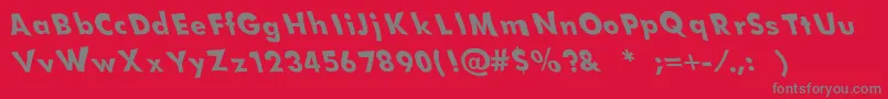 Sparrow Font – Gray Fonts on Red Background