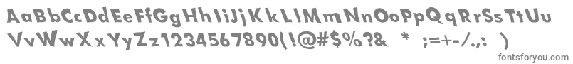 フォントSparrow – 白い背景に灰色の文字