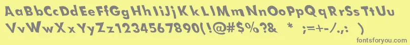 Sparrow Font – Gray Fonts on Yellow Background