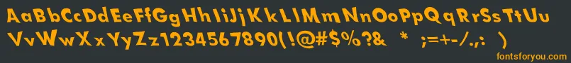 Sparrow Font – Orange Fonts on Black Background