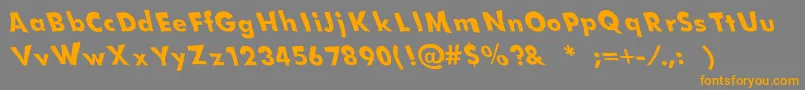 Sparrow Font – Orange Fonts on Gray Background