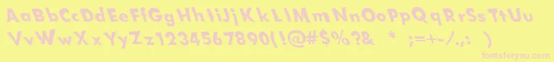 Sparrow Font – Pink Fonts on Yellow Background