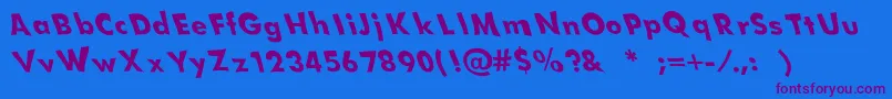 Sparrow Font – Purple Fonts on Blue Background