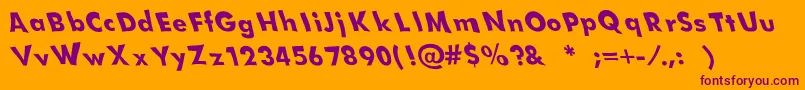 Sparrow Font – Purple Fonts on Orange Background