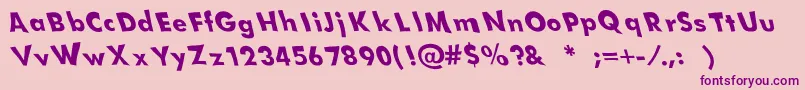 Sparrow Font – Purple Fonts on Pink Background