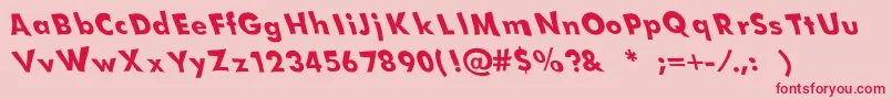 Sparrow Font – Red Fonts on Pink Background