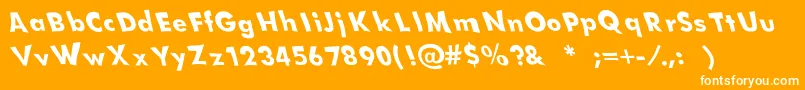 Sparrow Font – White Fonts on Orange Background