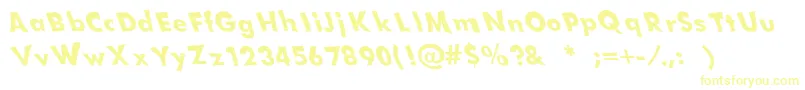Sparrow Font – Yellow Fonts on White Background