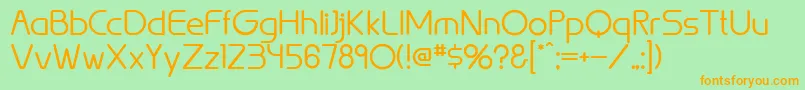 BrionRegular Font – Orange Fonts on Green Background