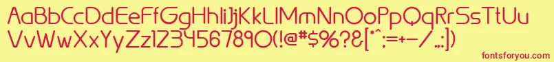 BrionRegular Font – Red Fonts on Yellow Background