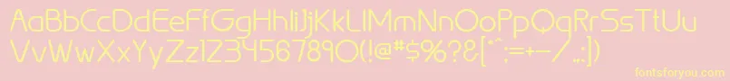 BrionRegular Font – Yellow Fonts on Pink Background