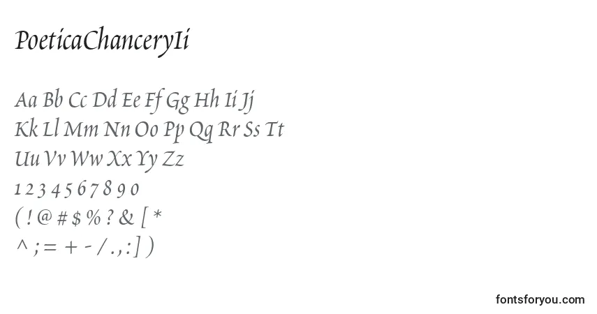 PoeticaChanceryIiフォント–アルファベット、数字、特殊文字