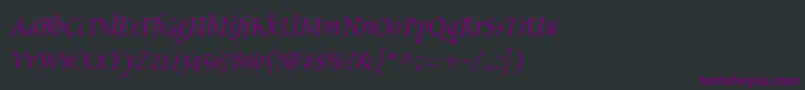 PoeticaChanceryIi Font – Purple Fonts on Black Background