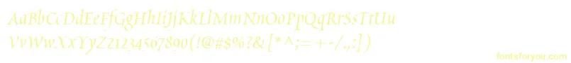 PoeticaChanceryIi Font – Yellow Fonts on White Background
