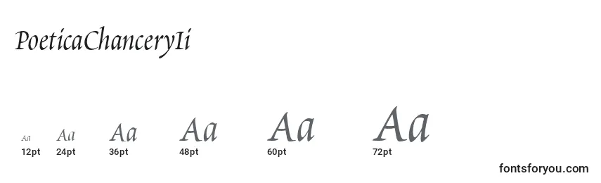PoeticaChanceryIi Font Sizes