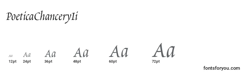 Größen der Schriftart PoeticaChanceryIi