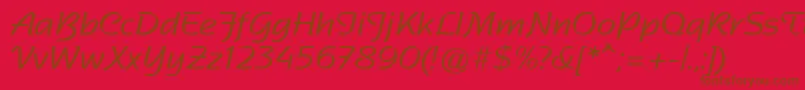 SentimentalScriptSsi Font – Brown Fonts on Red Background