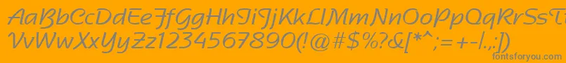 SentimentalScriptSsi Font – Gray Fonts on Orange Background