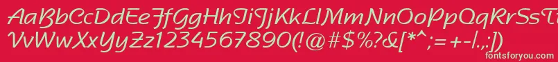 SentimentalScriptSsi Font – Green Fonts on Red Background