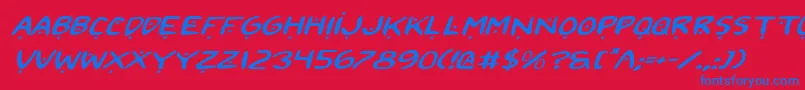 2toon2v2ei Font – Blue Fonts on Red Background