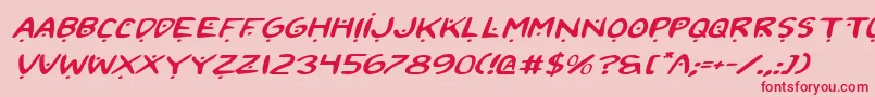 2toon2v2ei Font – Red Fonts on Pink Background