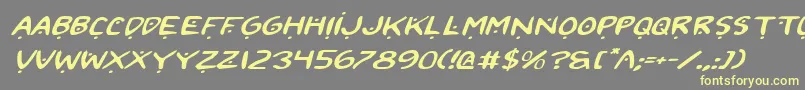 2toon2v2ei Font – Yellow Fonts on Gray Background