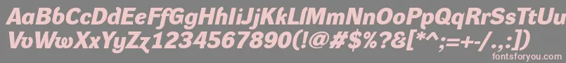 DynagroteskdeBolditalic Font – Pink Fonts on Gray Background