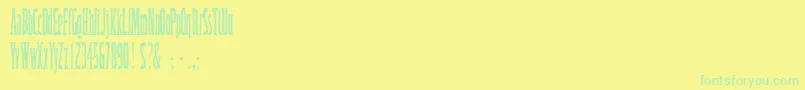 Czcionka Cinderella – zielone czcionki na żółtym tle