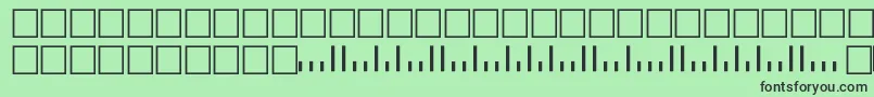 Fonte Postnettt – fontes pretas em um fundo verde