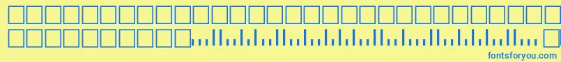 Postnettt-Schriftart – Blaue Schriften auf gelbem Hintergrund