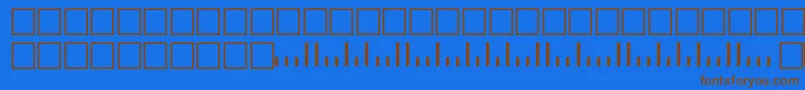 Postnettt Font – Brown Fonts on Blue Background
