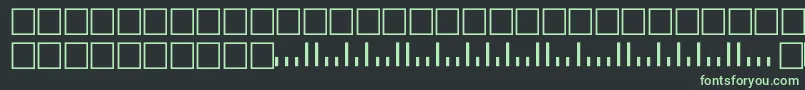 フォントPostnettt – 黒い背景に緑の文字