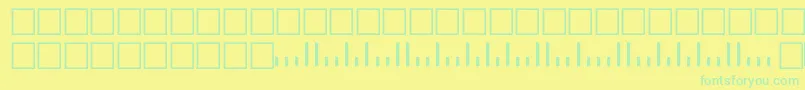 Postnettt Font – Green Fonts on Yellow Background