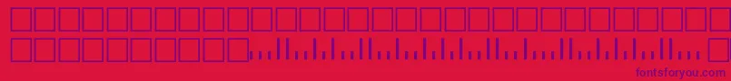 Postnettt-Schriftart – Violette Schriften auf rotem Hintergrund