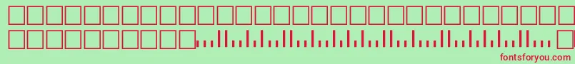 Postnettt Font – Red Fonts on Green Background