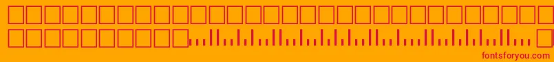 Postnettt Font – Red Fonts on Orange Background