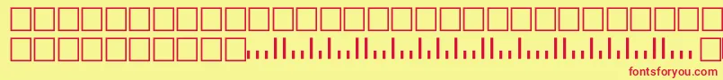 Postnettt Font – Red Fonts on Yellow Background