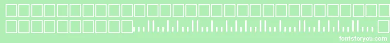 フォントPostnettt – 緑の背景に白い文字