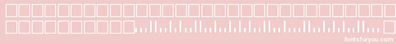 Postnettt-Schriftart – Weiße Schriften auf rosa Hintergrund