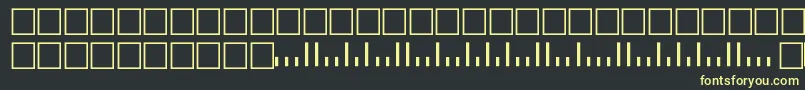 フォントPostnettt – 黒い背景に黄色の文字
