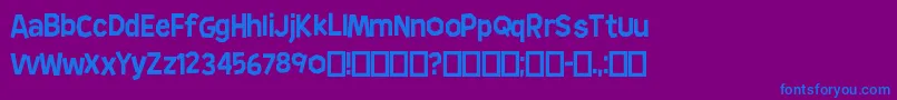AnderHedge Font – Blue Fonts on Purple Background