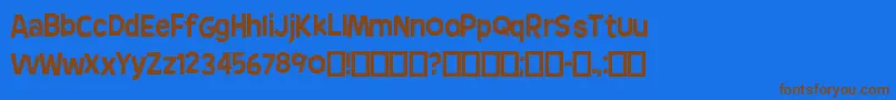 AnderHedge Font – Brown Fonts on Blue Background