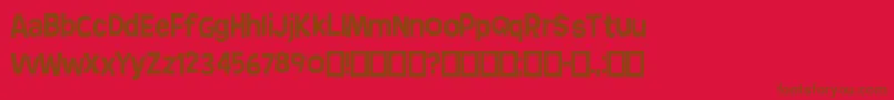Fonte AnderHedge – fontes marrons em um fundo vermelho